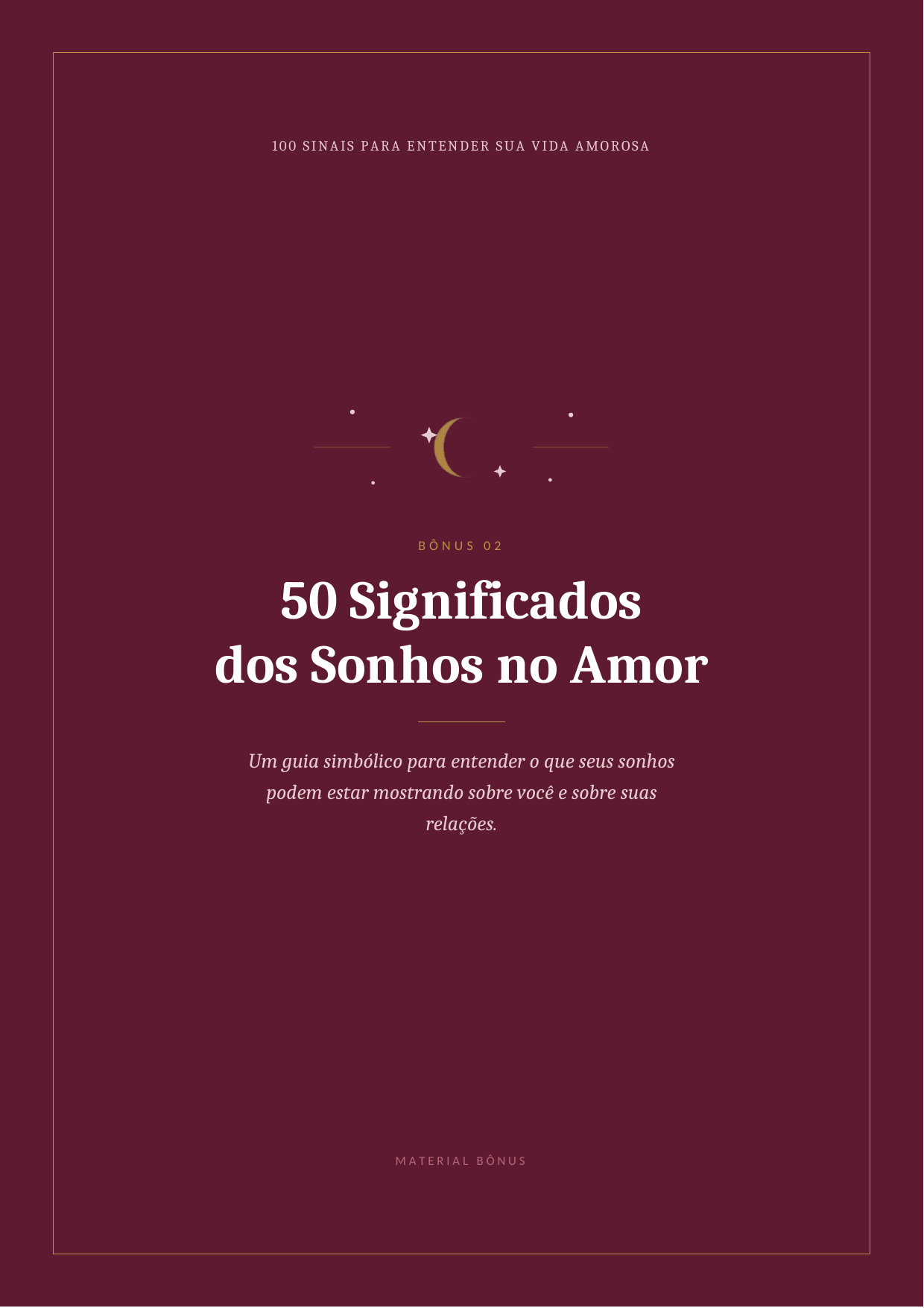 Capa do bônus 02 — 50 Significados dos Sonhos