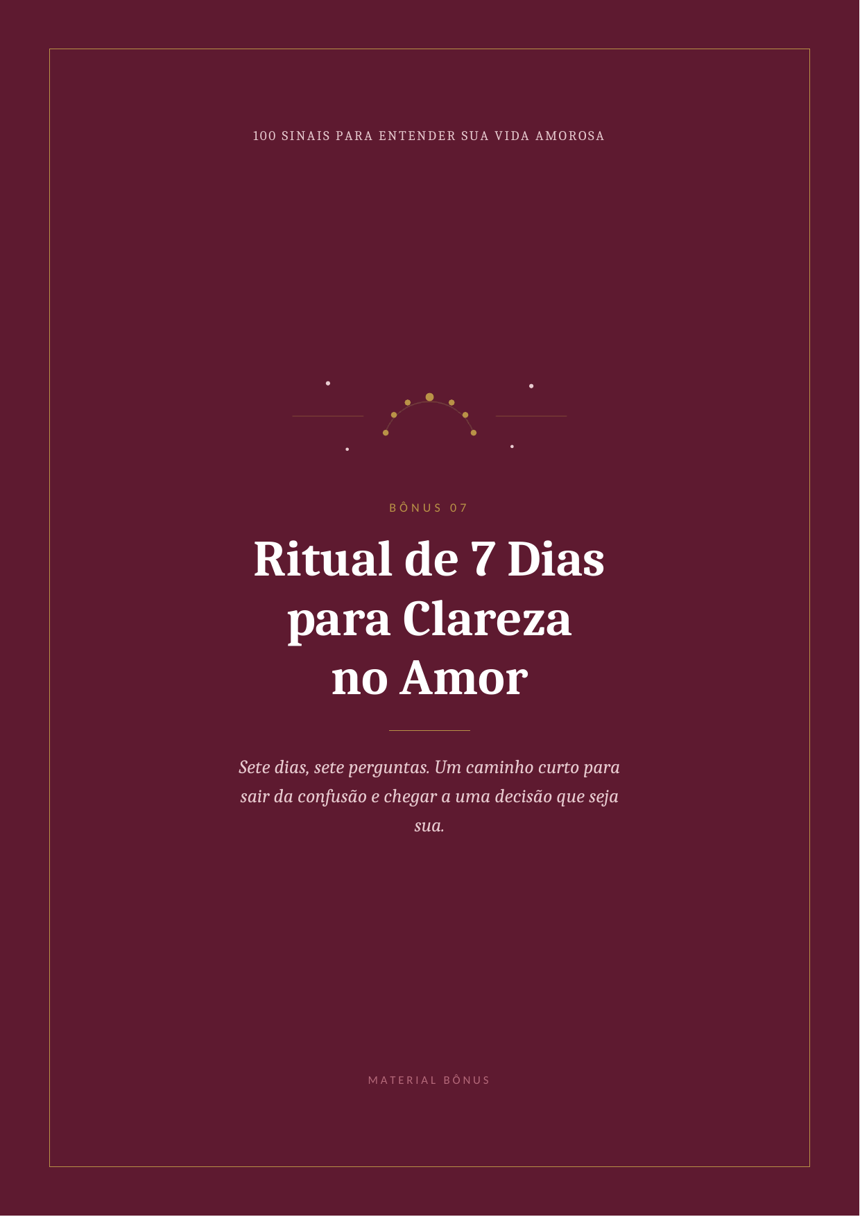 Capa do bônus 07 — Ritual de 7 Dias para Clareza no Amor